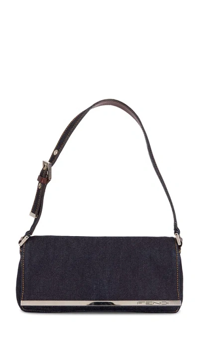 Fwrd Renew Fendi Denim Shoulder Bag In Blue