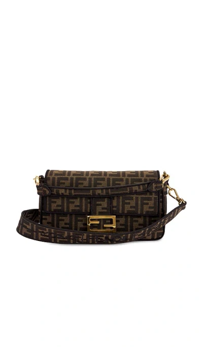 Fwrd Renew Fendi Ff 1974 Baguette Shoulder Bag In Tobacco Brown