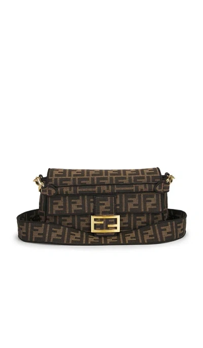 Fwrd Renew Fendi Ff 1974 Baguette Shoulder Bag In Tobacco Brown