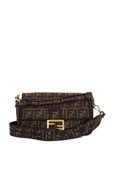 Fwrd Renew Fendi Ff 1974 Re-edition Baguette Shoulder Bag In Brown