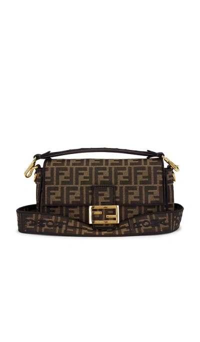 Fwrd Renew Fendi Ff 1974 Re-edition Baguette Shoulder Bag In Tobacco Brown