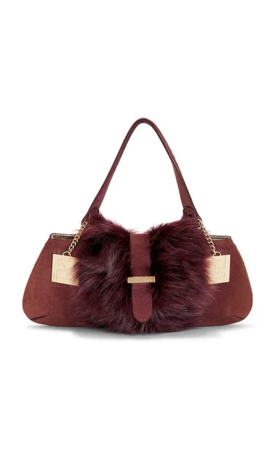 Fwrd Renew Fendi Fur Shoulder Bag In Red