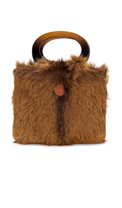 Fwrd Renew Fendi Fur Tote Bag In Brown