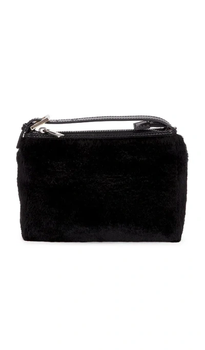Fwrd Renew Fendi Fur Vanity Handbag In Black