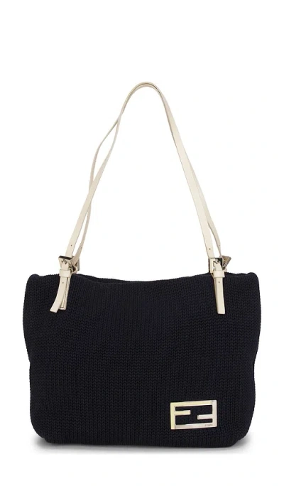 Fwrd Renew Fendi Knit Tote Bag In Black