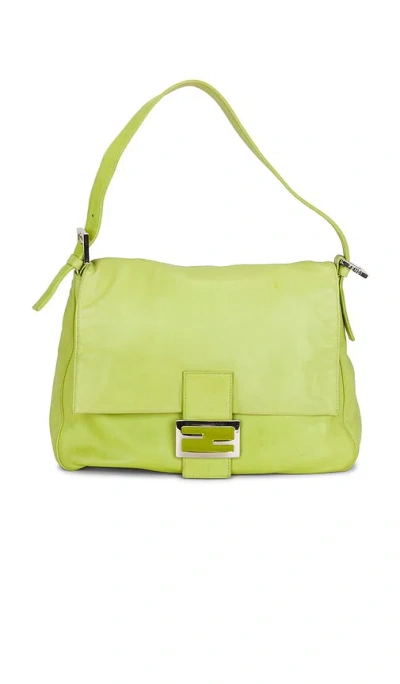 Fwrd Renew Fendi Mama Baguette Shoulder Bag In Green