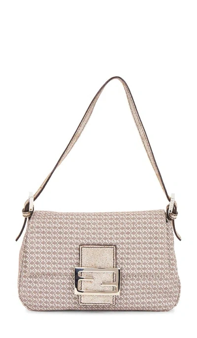 Fwrd Renew Fendi Mini Mama Baguette Shoulder Bag In Neutral