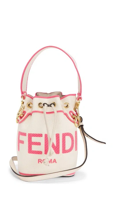 Fwrd Renew Fendi Mini Mon Tresor Bucket Bag In Pink