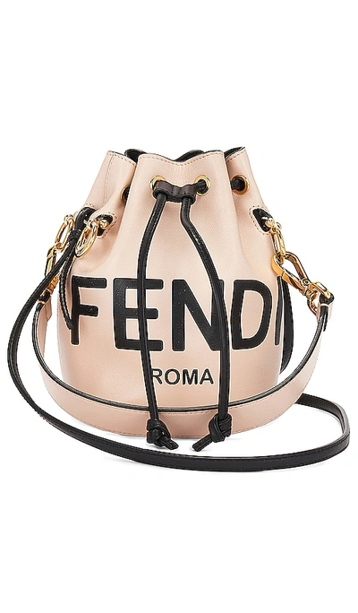 Fwrd Renew Fendi Mon Tresor Bucket Bag In Beige