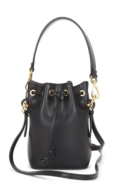 Fwrd Renew Fendi Mon Tresor Mini Bucket Bag In Black