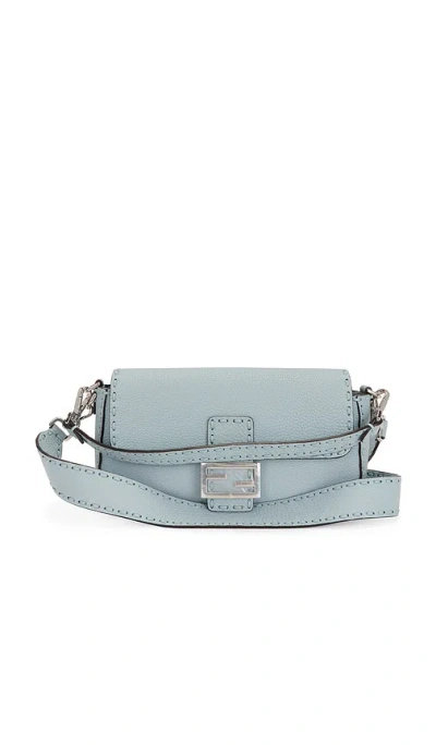 Fwrd Renew Fendi Selleria Baguette Nm Shoulder Bag In Blue
