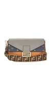 Fwrd Renew Fendi Vitello Grace Re-edition Baguette Shoulder Bag In Brown