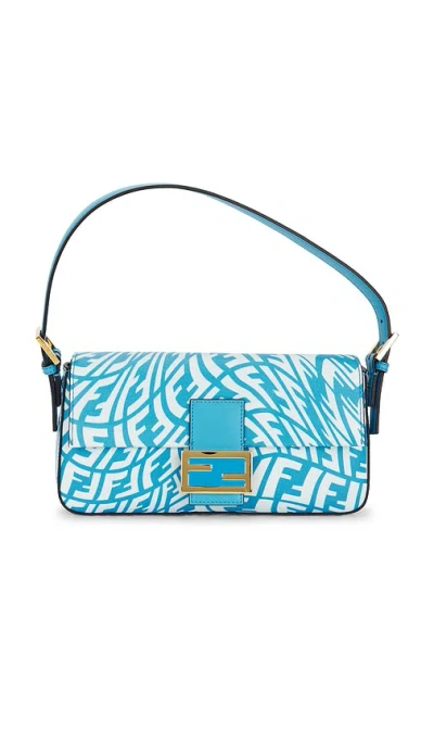 Fwrd Renew Fendi X Sarah Coleman Ff Vertigo Baguette In Blue