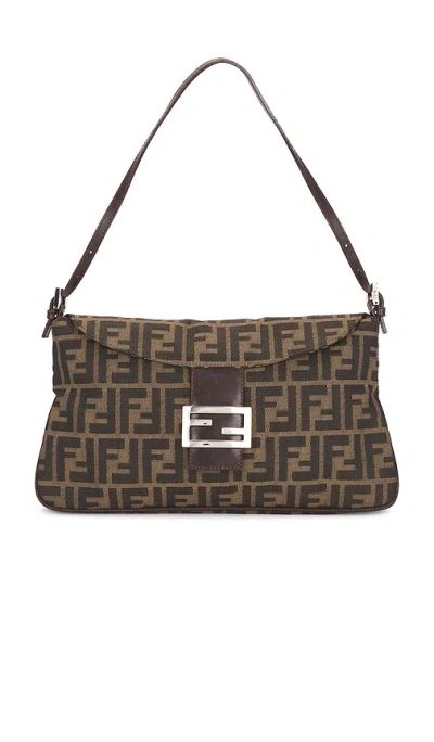 Fwrd Renew Fendi Zucca Baguette Shoulder Bag In Brown