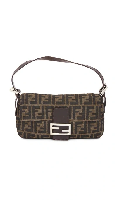 Fwrd Renew Fendi Zucca Baguette Shoulder Bag In Brown