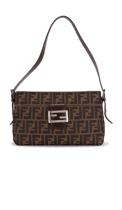 Fwrd Renew Fendi Zucca Baguette Shoulder Bag In Brown