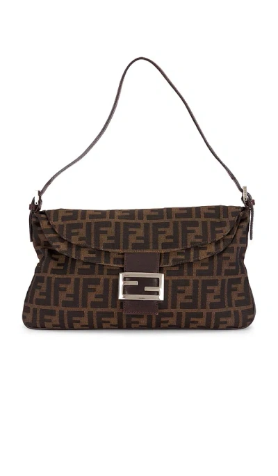 Fwrd Renew Fendi Zucca Baguette Shoulder Bag In Brown