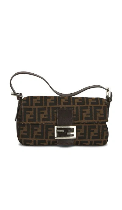 Fwrd Renew Fendi Zucca Baguette Shoulder Bag In Brown