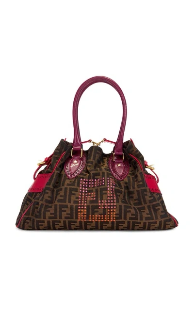 Fwrd Renew Fendi Zucca Chef De Jour Handbag In Brown
