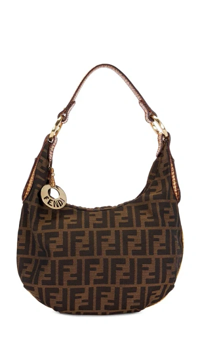 Fwrd Renew Fendi Zucca Chef Hobo Bag In Brown