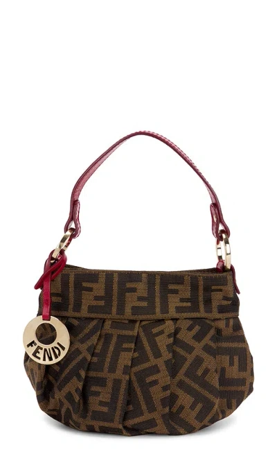 Fwrd Renew Fendi Zucca Chef Hobo Bag In Brown