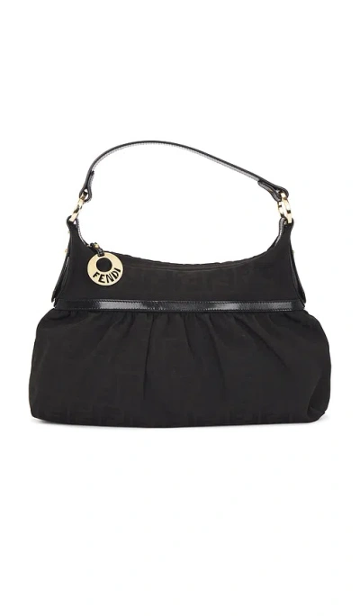 Fwrd Renew Fendi Zucca Chef Shoulder Bag In Black