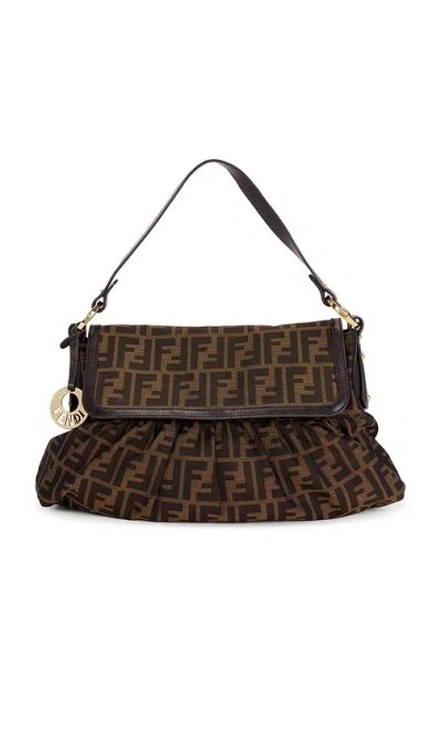 Fwrd Renew Fendi Zucca Chef Shoulder Bag In Brown
