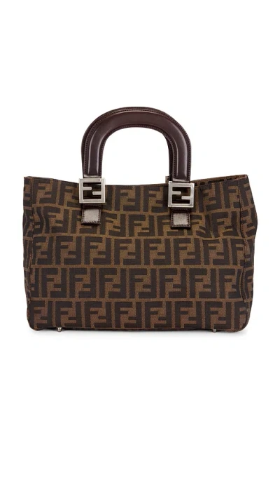 Fwrd Renew Fendi Zucca Handbag In Brown