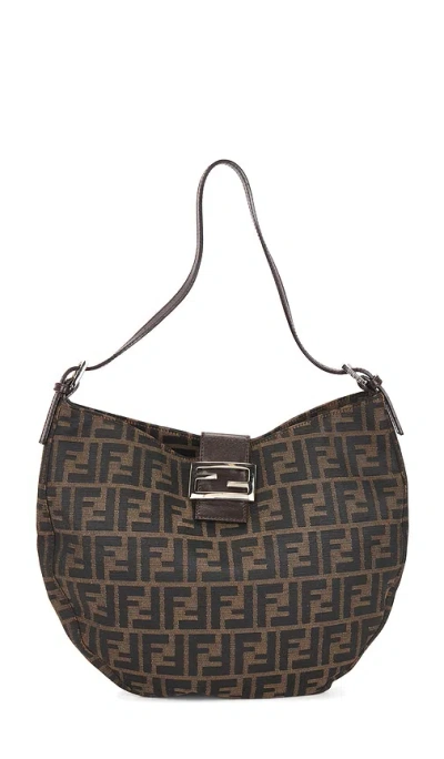 Fwrd Renew Fendi Zucca Hobo Bag In Brown