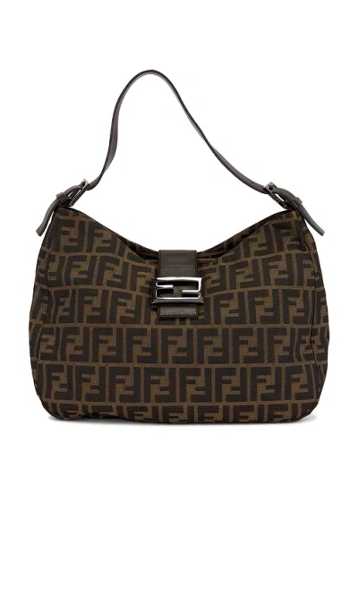 Fwrd Renew Fendi Zucca Hobo Bag In Brown