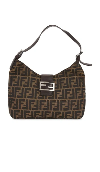 Fwrd Renew Fendi Zucca Hobo Bag In Brown