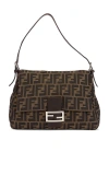 Fwrd Renew Fendi Zucca Mama Baguette Shoulder Bag In Brown