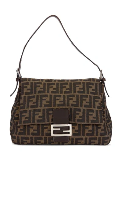 Fwrd Renew Fendi Zucca Mama Baguette Shoulder Bag In Brown