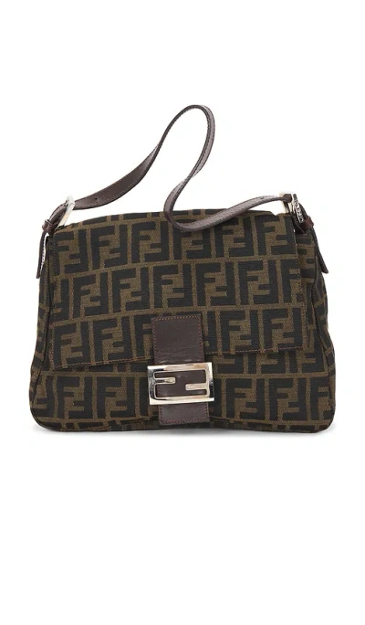 Fwrd Renew Fendi Zucca Mama Baguette Shoulder Bag In Brown