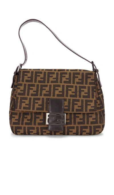 Fwrd Renew Fendi Zucca Mama Baguette Shoulder Bag In Brown