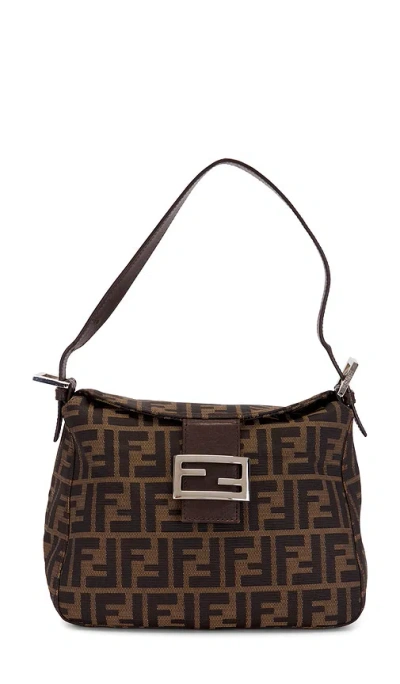 Fwrd Renew Fendi Zucca Mama Baguette Shoulder Bag In Brown