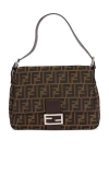 Fwrd Renew Fendi Zucca Mama Forever Baguette Shoulder Bag In Brown