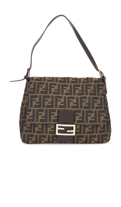 Fwrd Renew Fendi Zucca Mama Forever Baguette Shoulder Bag In Brown