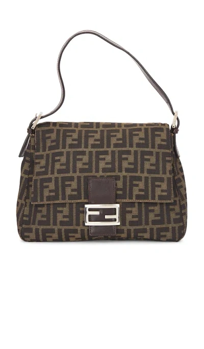 Fwrd Renew Fendi Zucca Mama Forever Baguette Shoulder Bag In Brown