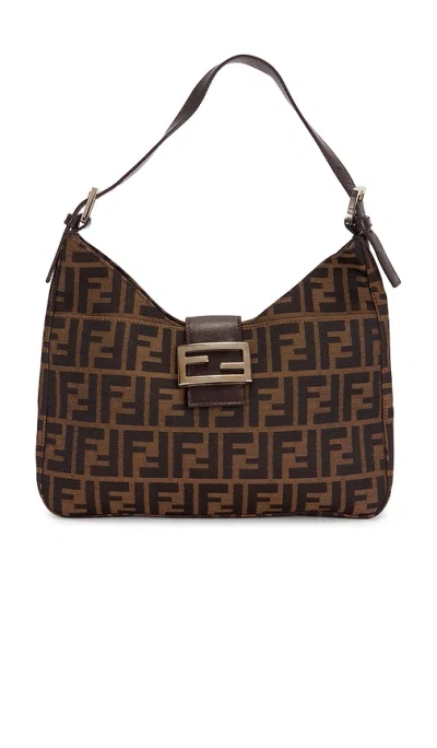Fwrd Renew Fendi Zucca Mama Forever Baguette Shoulder Bag In Brown
