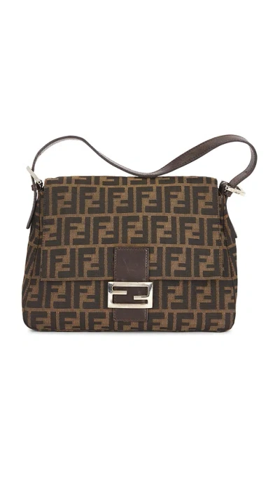 Fwrd Renew Fendi Zucca Mama Forever Baguette Shoulder Bag In Brown