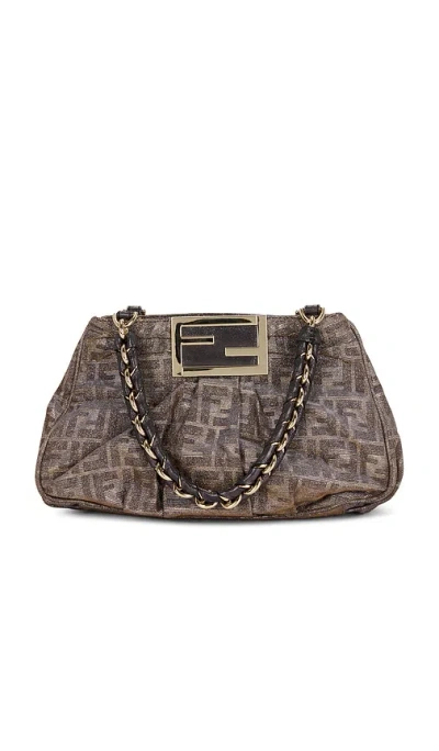 Fwrd Renew Fendi Zucca Mia Tote Bag In Brown