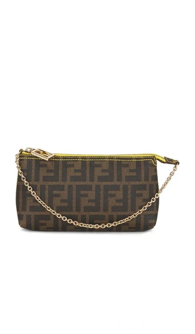 Fwrd Renew Fendi Zucca Pochette Shoulder Bag In Brown