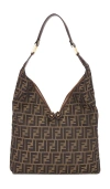 Fwrd Renew Fendi Zucca Shoulder Bag In Brown