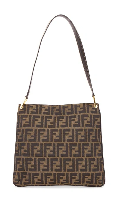 Fwrd Renew Fendi Zucca Shoulder Bag In Brown