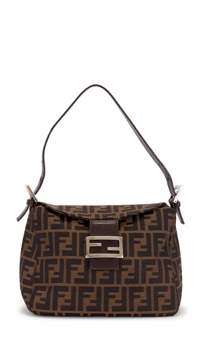 Fwrd Renew Fendi Zucca Shoulder Bag In Brown