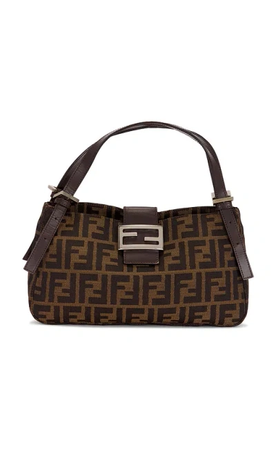 Fwrd Renew Fendi Zucca Shoulder Bag In Brown