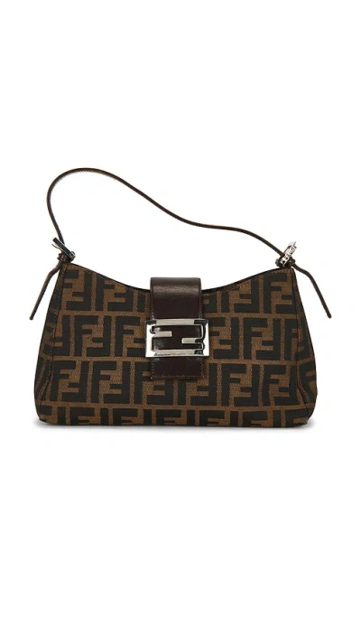 Fwrd Renew Fendi Zucca Shoulder Bag In Brown
