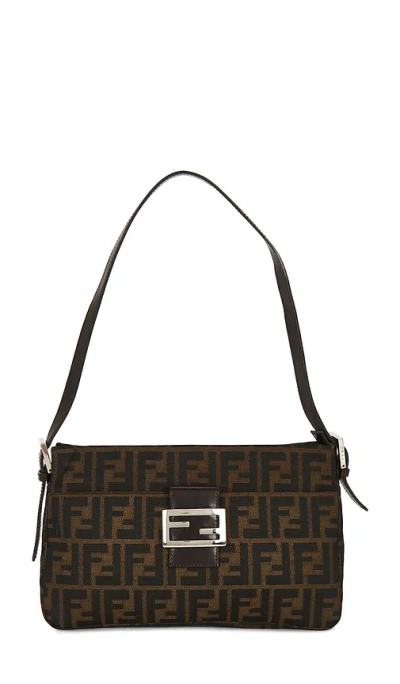 Fwrd Renew Fendi Zucca Shoulder Bag In Brown