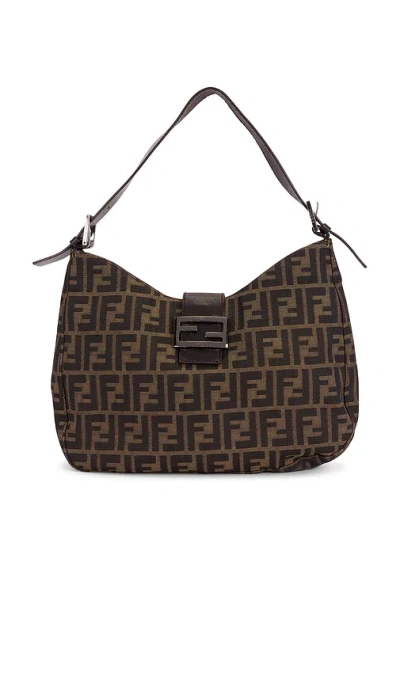 Fwrd Renew Fendi Zucca Shoulder Bag In Brown